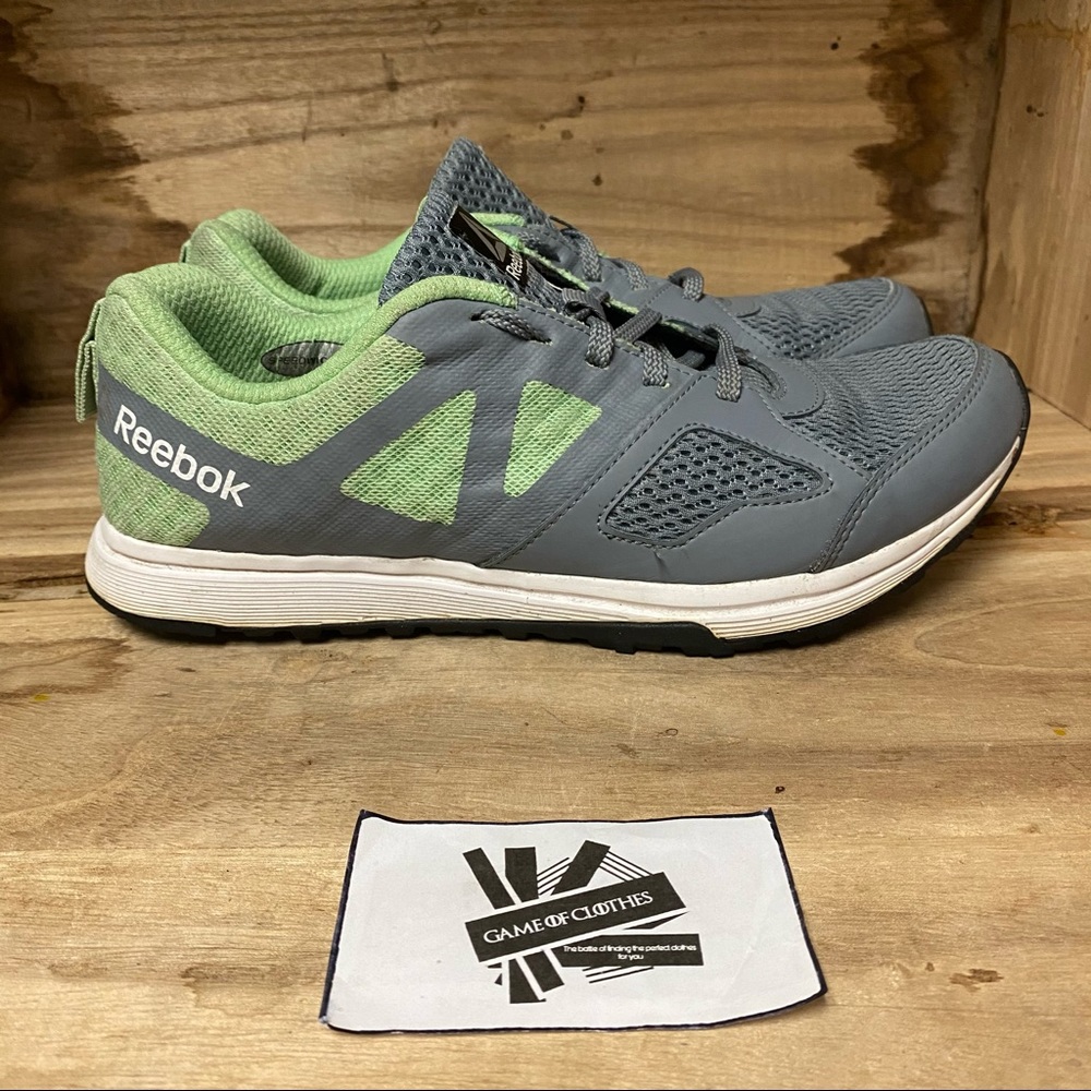 Reebok dmx ride grey green running sneakers